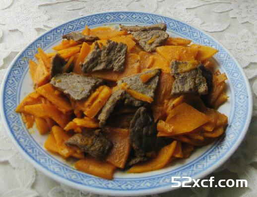 牛肉片炒南瓜的做法