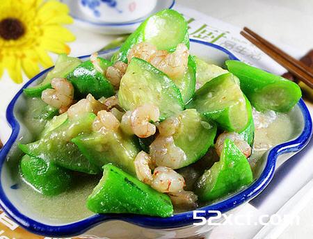 虾仁烩丝瓜的做法
