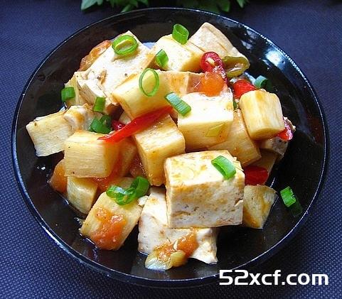 茭白烧豆腐的做法