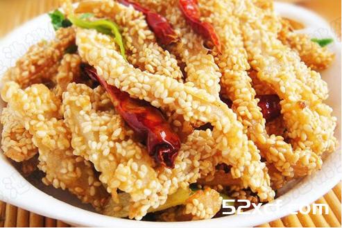 芝麻藕丝的做法