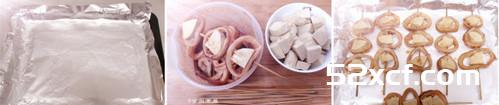 鱿鱼素鸡烤串的做法