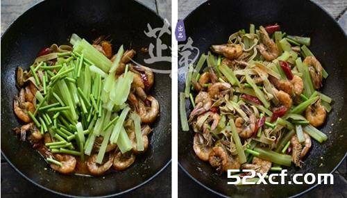 青笋香辣虾的做法