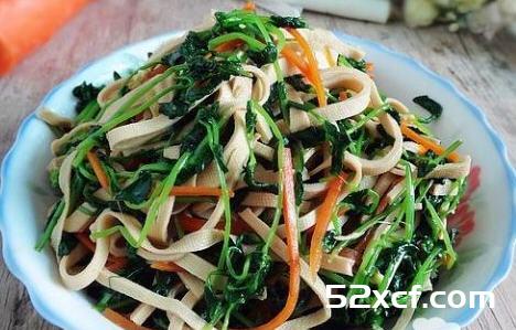 豆苗炒千张的做法