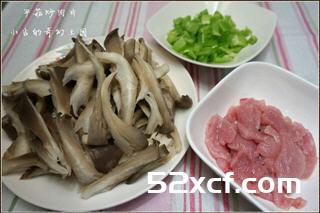 平菇炒肉片的做法