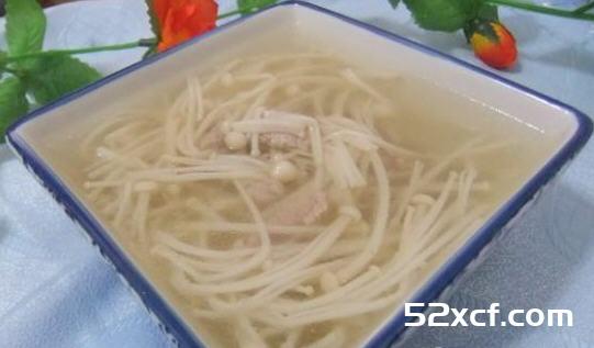 金针菇煮瘦肉汤的做法