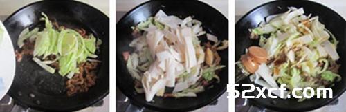 包菜肉丝炒豆丝的做法