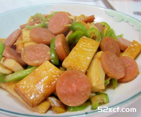辣椒香干火腿片的做法