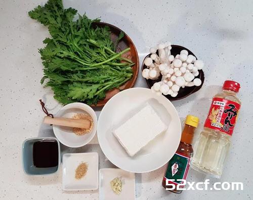 日本春菊凉拌豆腐