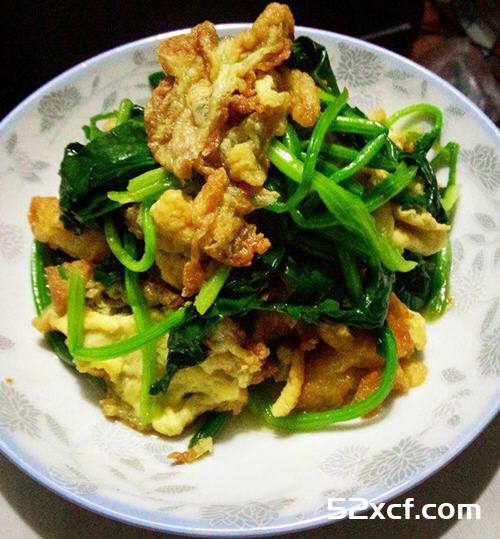 菠菜炒鸡蛋的做法