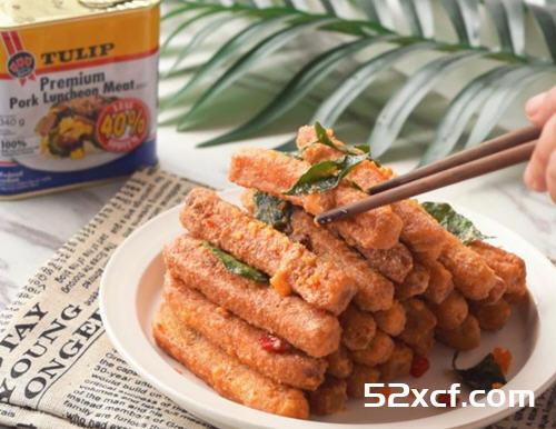 咸蛋黄午餐肉脆条的做法