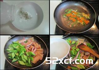 苦瓜爆鱿鱼的做法