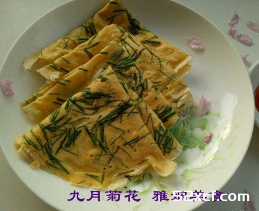小蒜鸡蛋饼的做法