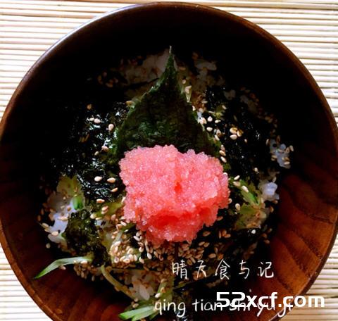 鱼子酱绿茶饭的做法