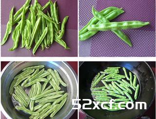 肉丝炒四棱梅豆的做法