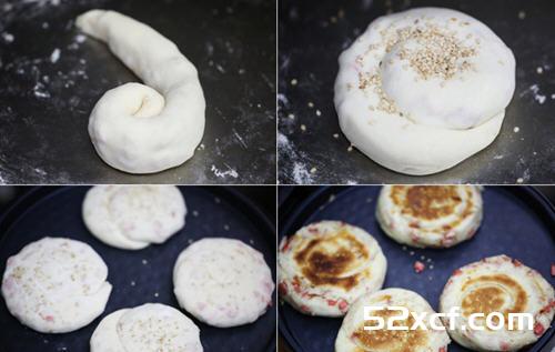 五香红肠发面饼的做法