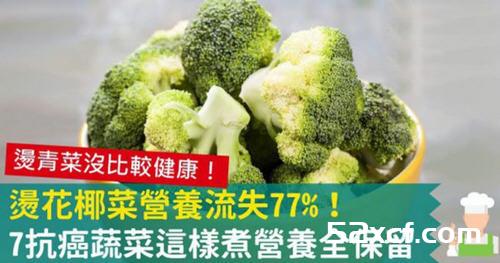 烫花椰菜营养流失77%？七抗癌蔬菜这样煮营养全保留