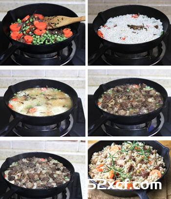 迷迭香牛肉烩饭的做法