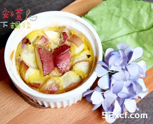 白桃布丁蛋糕的做法