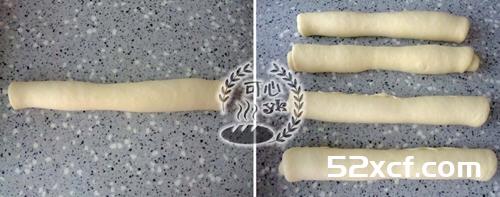 四股辫子圣诞花环面包的做法