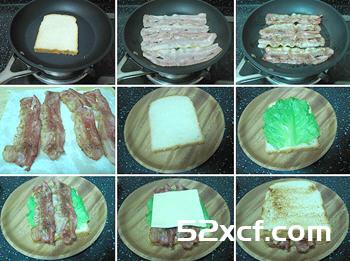 香脆培根三明治的做法