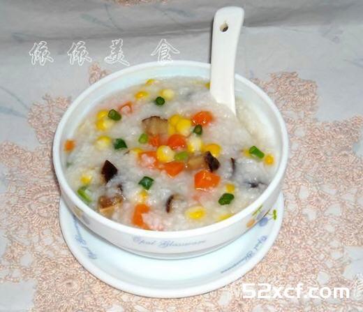 玉米胡萝卜香菇粥的做法