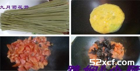 鸡蛋西红柿桑叶面条