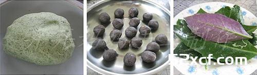 艾草豆沙青团的做法