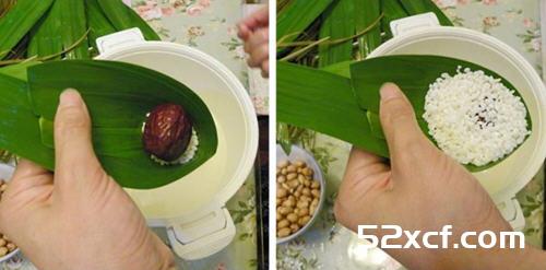 干贝香菇绿豆大肉粽的做法