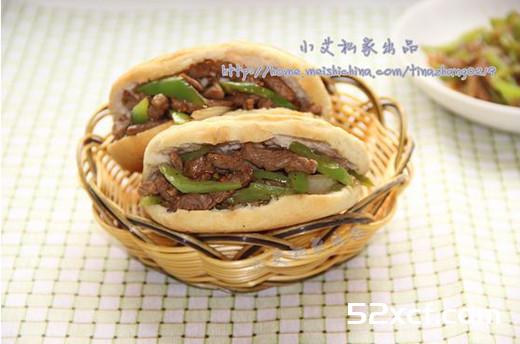 孜然炒肉夹馍的做法
