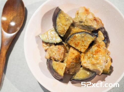 味增茄子炒鸡肉的做法