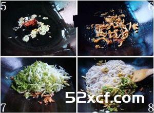 鸡丝白菜炒红米线怎么做