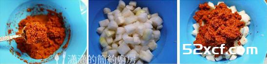 韩式辣萝卜块的做法(
