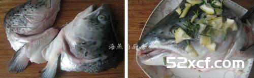 葱香焗鱼头的做法
