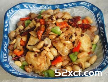 干煸鸡丁豆腐的做法
