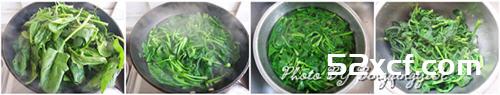 黄蚬子拌菠菜的做法