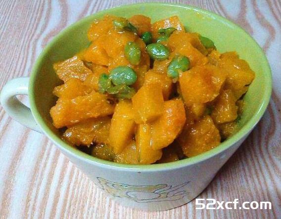 青豆炒南瓜的做法