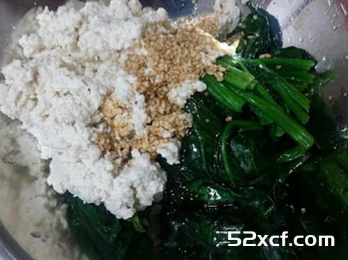 凉拌菠菜豆腐的做法