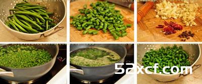 榄菜豆角炒肉松的做法