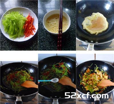 莴笋炒鸡蛋的做法