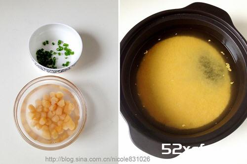 鸡丝干贝小米粥的做法