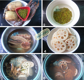 绿豆莲藕章鱼清汤怎么做