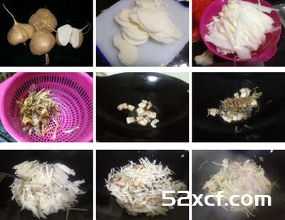 沙葛炒鱿鱼干的做法