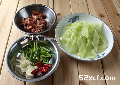 莴苣肉片的做法