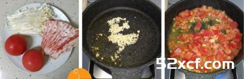 番茄金针菇肥牛汤锅的做法