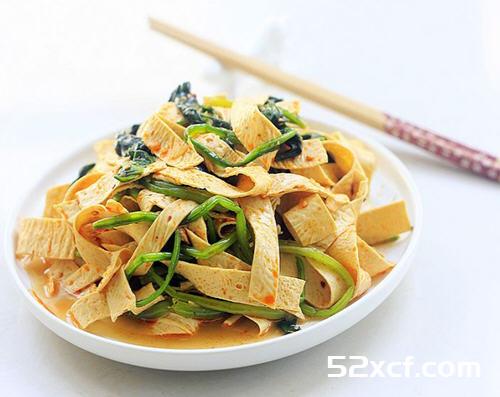 豆油皮凉拌菠菜的做法