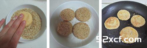 芝麻红薯豆沙饼的做法