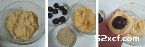 芝麻红薯豆沙饼的做法