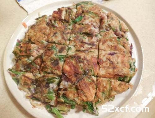 韩国韭菜海鲜饼的做法