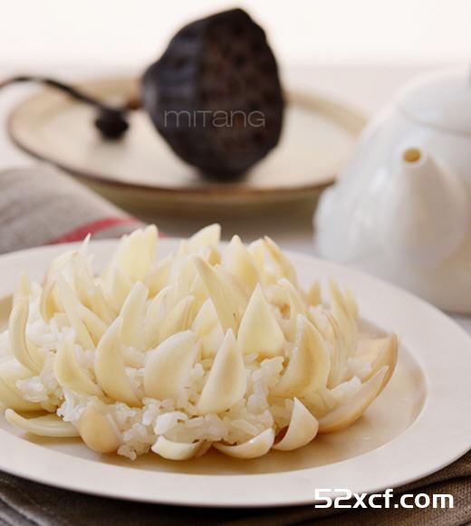 禅意蜜香莲花百合饭的做法