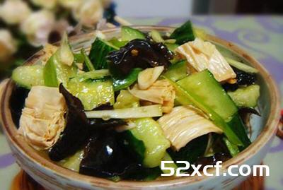 凉拌腐竹木耳黄瓜
